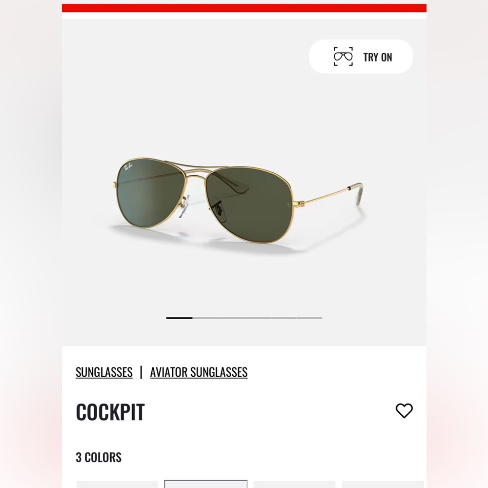 Ray-Ban Gold Green Aviator Sunglasses, Polarized